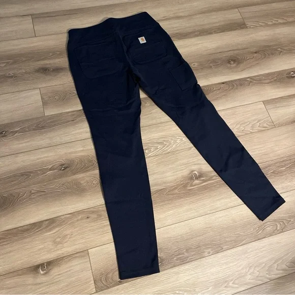 Carhartt Dark Blue Navy Women’s Tall Med (8-10) Fitted Legging Pants - Picture 8 of 8